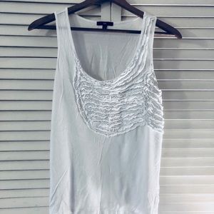 White Ruffled GAP Tank